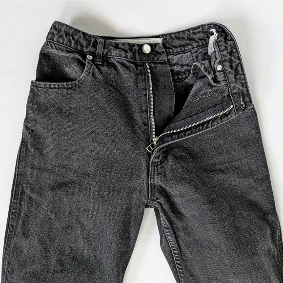 Eckhaus Latta Jeans Women's 26 Charcoal Black High Rise 100% Cotton Ankle - Picture 6 of 10